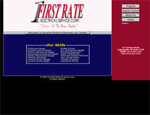 Tablet Screenshot of firstrateelectric.com